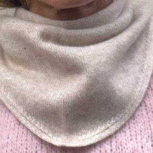 Bandana laine et cachemire ecru