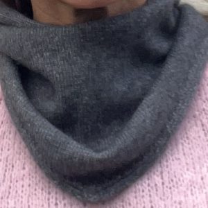 Bandana laine et cachemire gris foncé