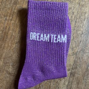 Chaussettes à paillettes DREAM TEAM violettes