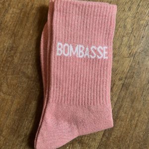 Chaussettes à paillettes BOMBASSE rose bubble