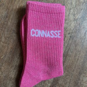 Chaussettes à paillettes CONNASSE fuchsia