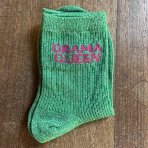 Chaussettes à paillettes DRAMA QUEEN vertes