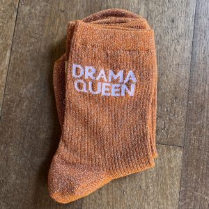 Chaussettes à paillettes DRAMA QUEEN camel