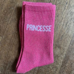 Chaussettes à paillettes PRINCESSE fuchsia