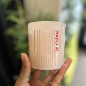 Bougie parfumée «je t'aime» Rose