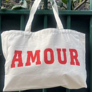 Cabas "AMOUR" écru