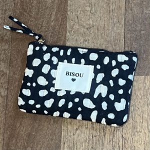 Pochette "BISOU" noire