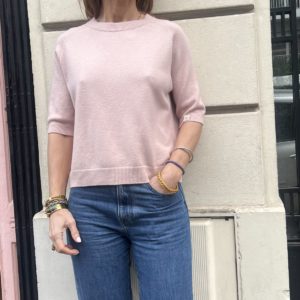 Pull Louisa rose poudré