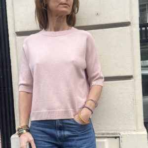 Pull Louisa rose poudré