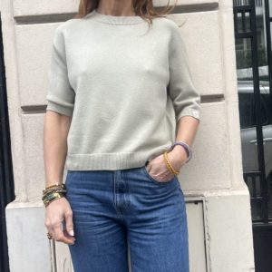 Pull Louisa vert d'eau