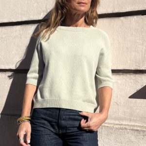 Pull Louisa vert d'eau