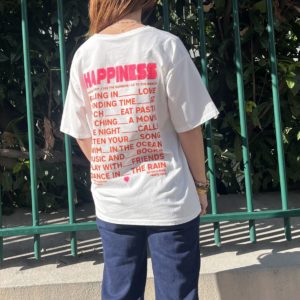 Tee-shirt HAPPINESS blanc