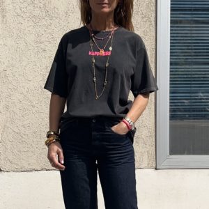 Tee-shirt HAPPINESS noir