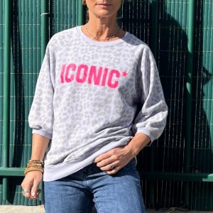 Sweat ICONIC Leo bleu