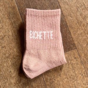 Chaussettes à paillettes BICHETTE roses