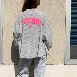 Chemise « ICONIC » vichy gris clair