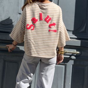 Sweat marinière Salut!