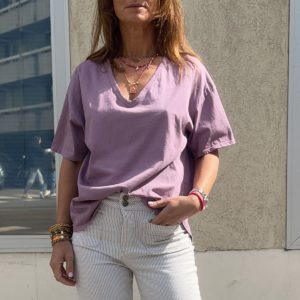 Tee-shirt Noé aubergine