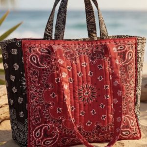 Cabas Bandana rouge et noir