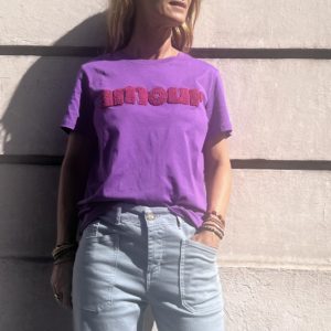 Tee-shirt amour violet