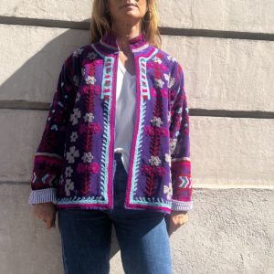 Veste India - velours violet