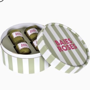 Coffret 4 bougies baies roses