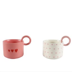 Mugs coeurs - Coffret de 2