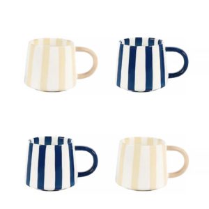 Mugs rayés - Coffret de 4
