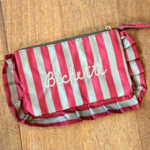 Pochette "Bichette" kaki bordeaux