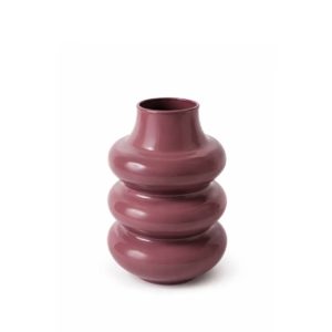 Vase ondulé bordeaux